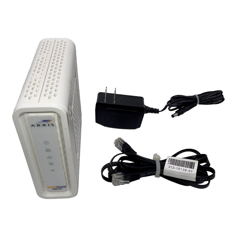 ARRIS SURFboard SB6141 8x4 DOCSIS 3.0 Cable Modem (with AC and Cat5)